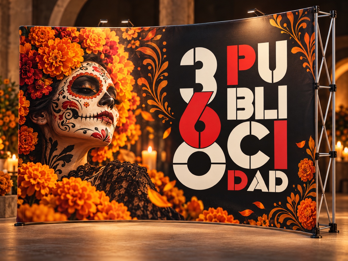 Arañas de 3 × 2.25 m — concepto ilustrativo