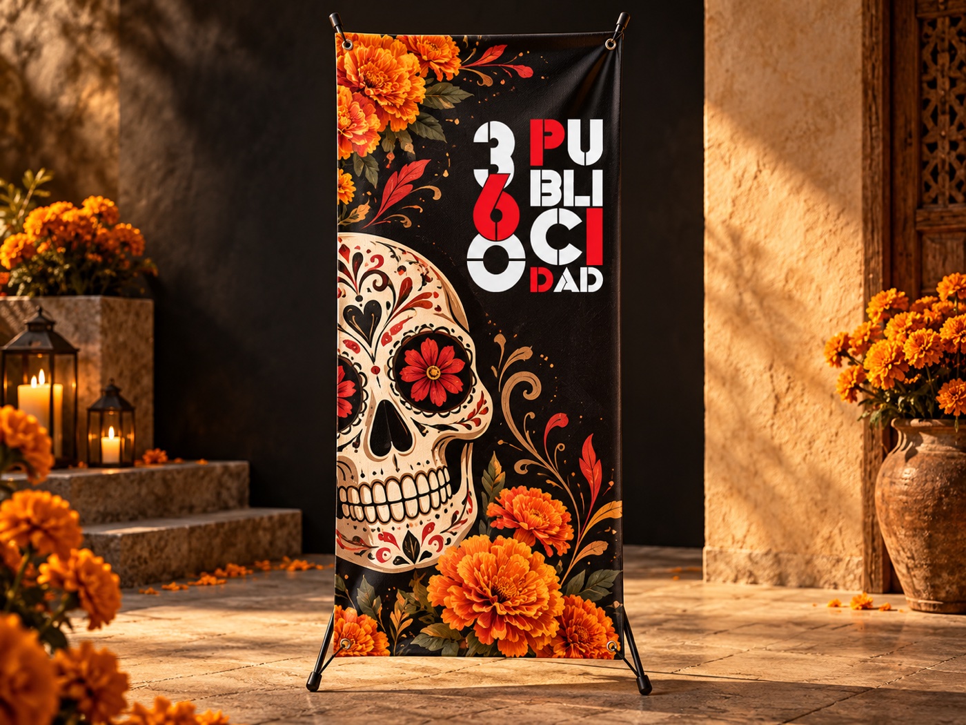 X-banner — concepto ilustrativo